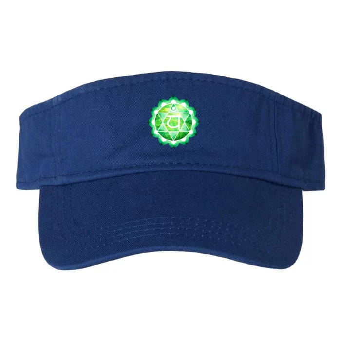 Heart Chakra Green Watercolor Lotus Dala Yoga Om Gift Valucap Bio-Washed Visor