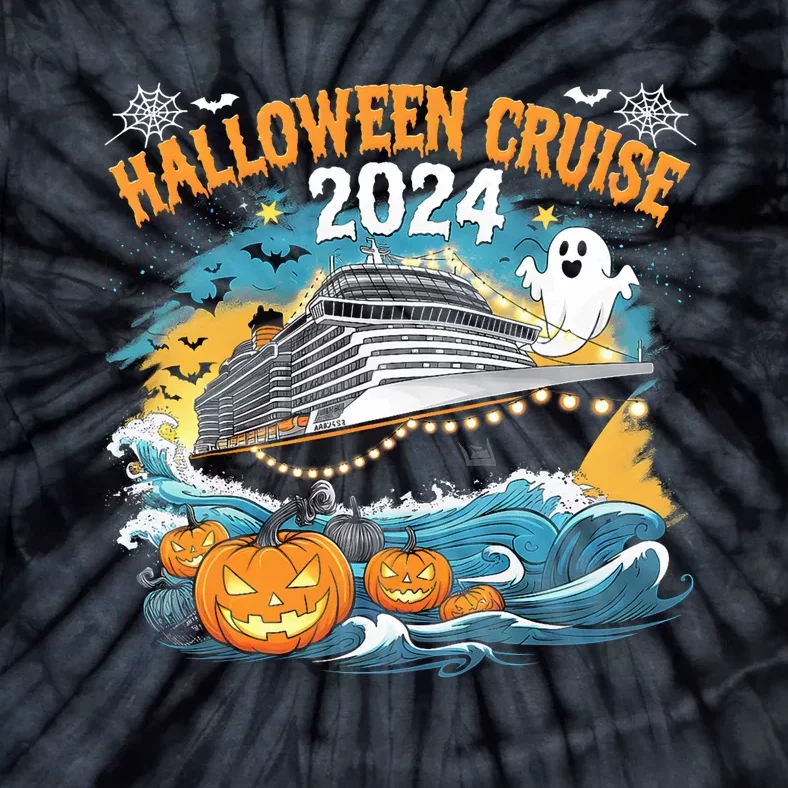 Halloween Cruise Ghost 2024 Matching Family Boo Cruise Squad Tie-Dye T-Shirt