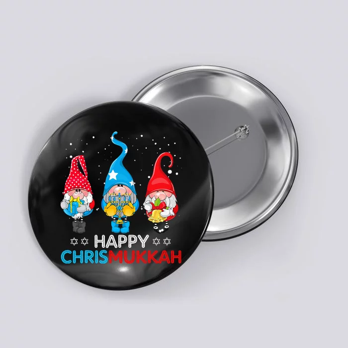 Happy Chrismukkah Gnomes Christmas Hanukkah Jewish Holiday Button