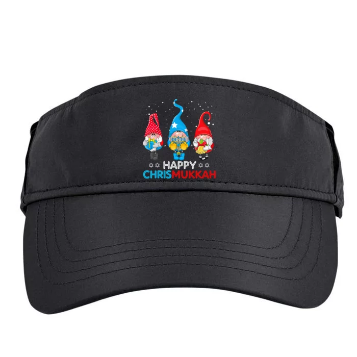 Happy Chrismukkah Gnomes Christmas Hanukkah Jewish Holiday Adult Drive Performance Visor