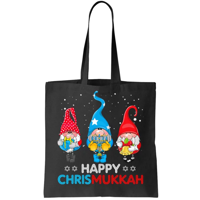 Happy Chrismukkah Gnomes Christmas Hanukkah Jewish Holiday Tote Bag