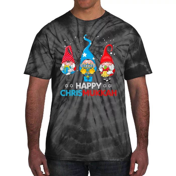 Happy Chrismukkah Gnomes Christmas Hanukkah Jewish Holiday Tie-Dye T-Shirt