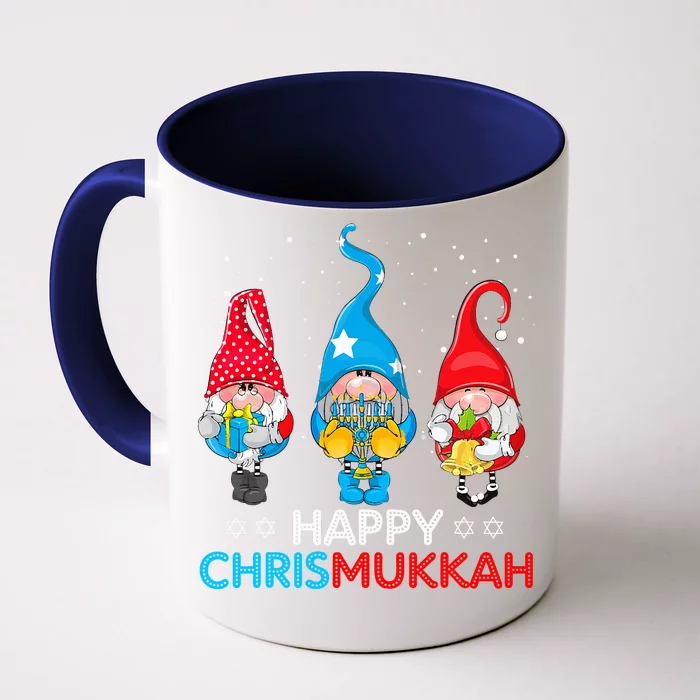 Happy Chrismukkah Gnomes Christmas Hanukkah Jewish Holiday Front & Back Coffee Mug