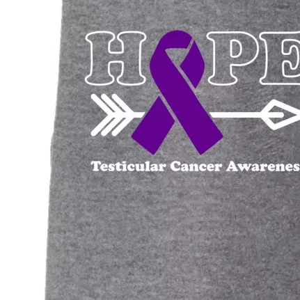 Hope Cool Gift Testicular Cancer Awareness Purple Ribbon Funny Gift Doggie 3-End Fleece Hoodie