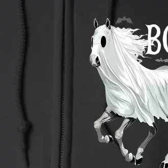 Horse Cosplay Ghost Boo Horse Ghost Halloween Full Zip Hoodie