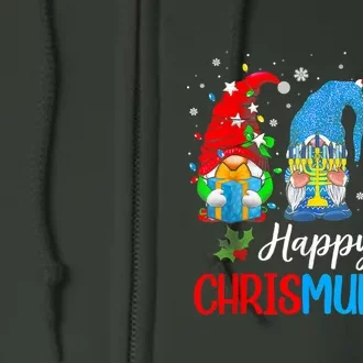 Happy Chrismukkah Gnomes Merry Christmas And Happy Hanukkah Full Zip Hoodie