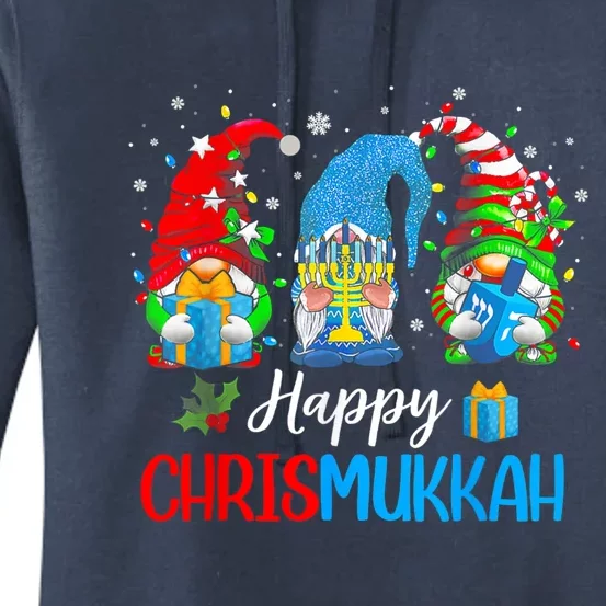 Happy Chrismukkah Gnomes Merry Christmas And Happy Hanukkah Women's Pullover Hoodie