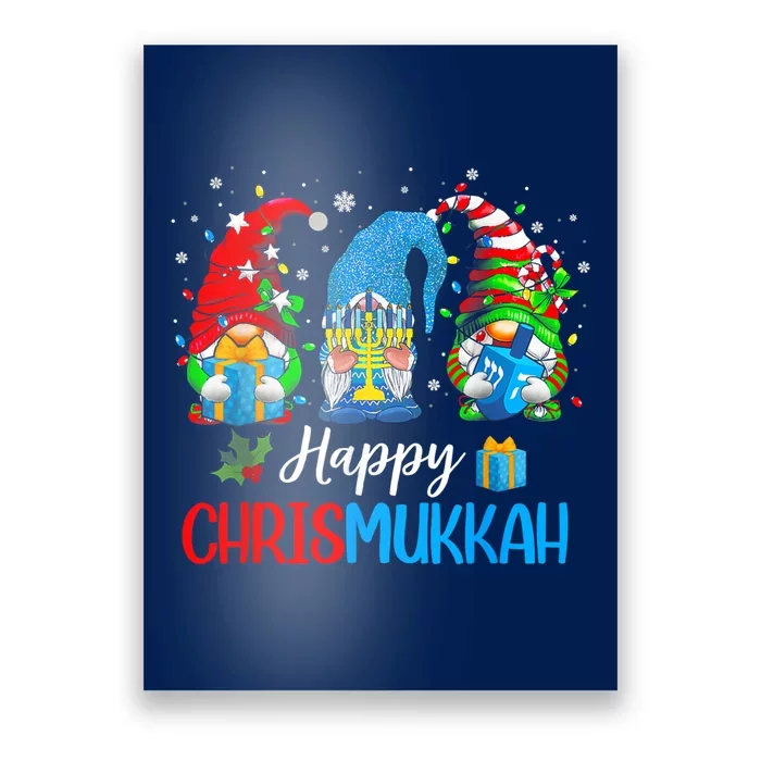 Happy Chrismukkah Gnomes Merry Christmas And Happy Hanukkah Poster