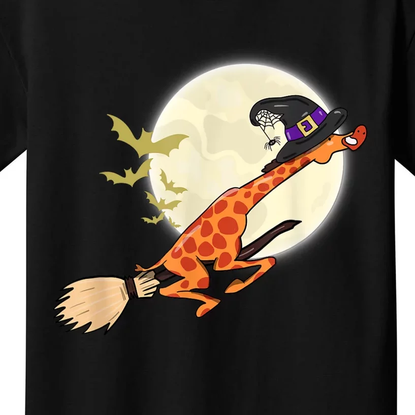 Halloween Costume Giraffe Ride Witch Shotgun Kids T-Shirt