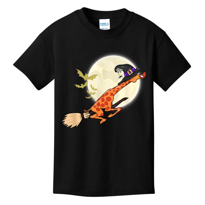 Halloween Costume Giraffe Ride Witch Shotgun Kids T-Shirt