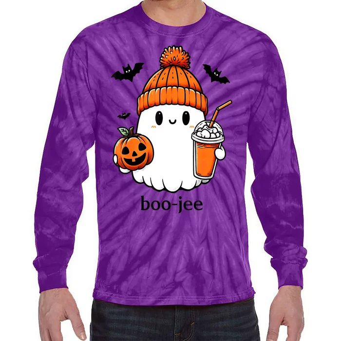 Halloween Cute Ghost Bougie Ghost Boojee Gift Tie-Dye Long Sleeve Shirt