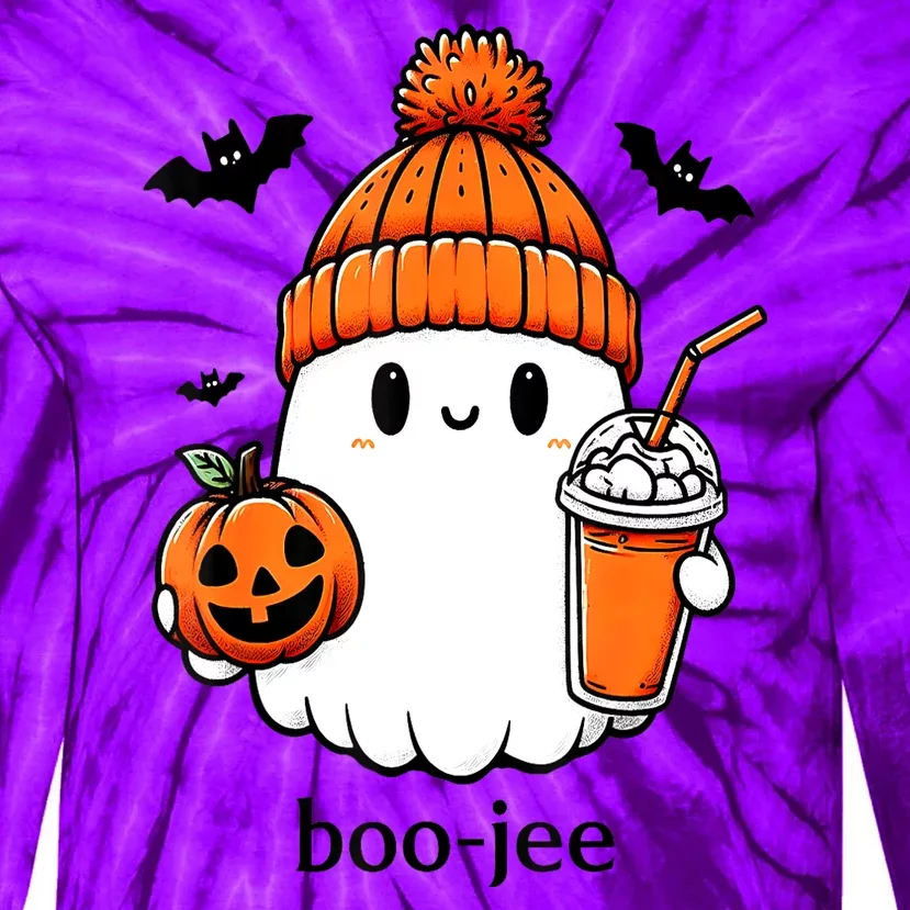 Halloween Cute Ghost Bougie Ghost Boojee Gift Tie-Dye Long Sleeve Shirt