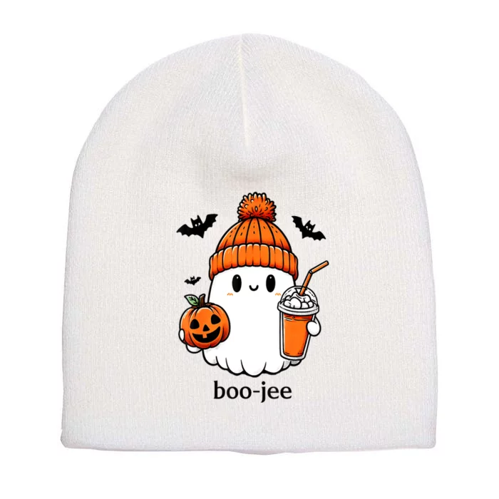 Halloween Cute Ghost Bougie Ghost Boojee Gift Short Acrylic Beanie