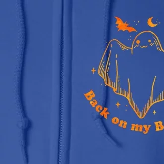 Halloween Cute Ghost Back On My Boo Sheet Gift Full Zip Hoodie