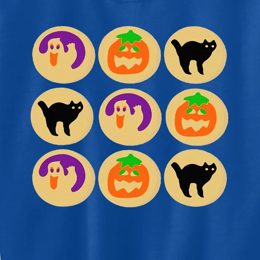 Halloween Cookies Ghost Pumpkin Cat Halloween Sugar Cookie Kids Sweatshirt