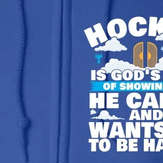 Hockey Christmas Gift Friend Gift Full Zip Hoodie