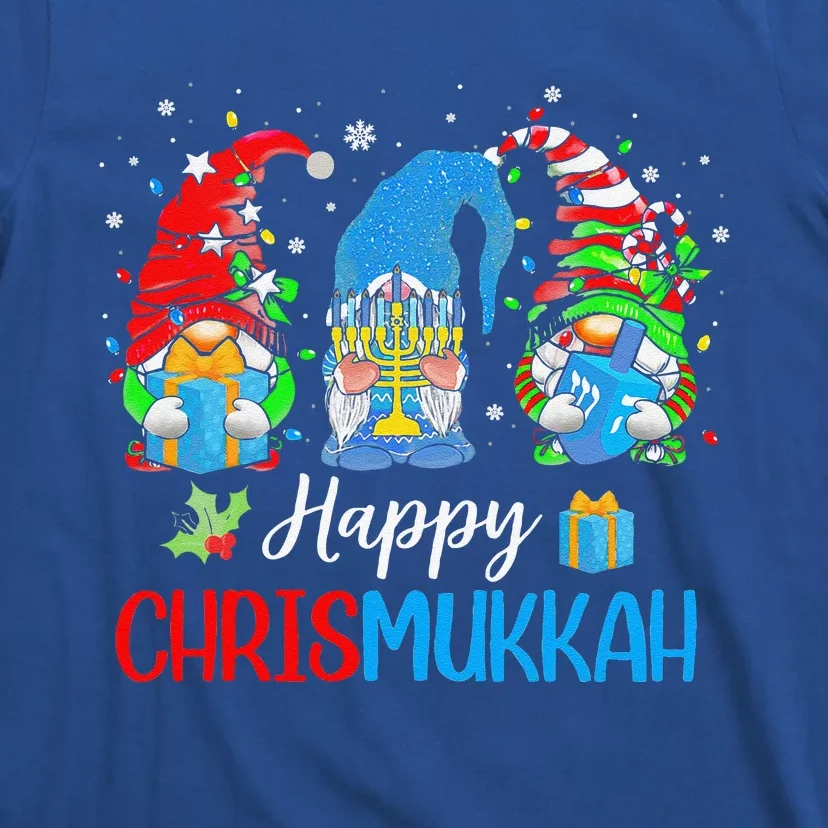 Happy Chrismukkah Gnomes Merry Christmas And Happy Hanukkah T-Shirt