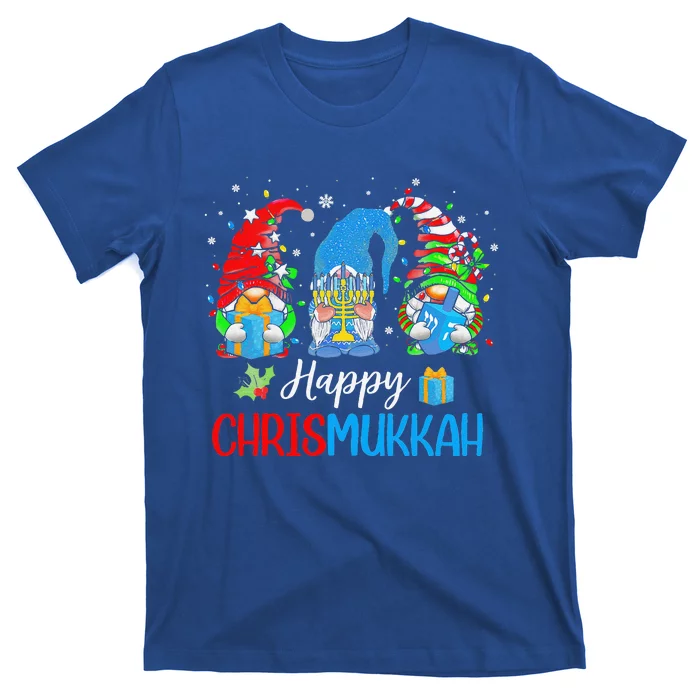 Happy Chrismukkah Gnomes Merry Christmas And Happy Hanukkah T-Shirt