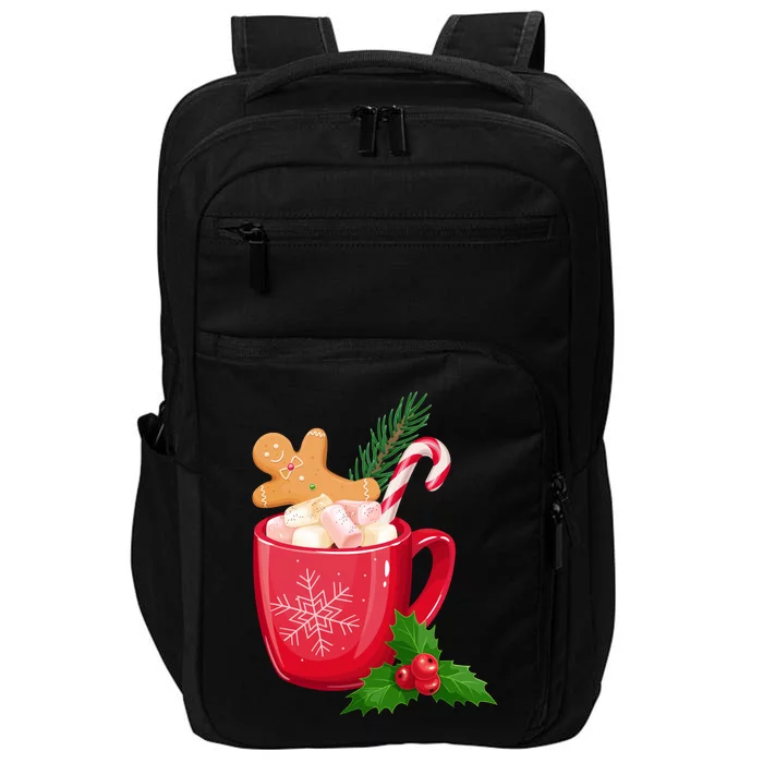 Hot Chocolate Gingerbread Christmas Impact Tech Backpack