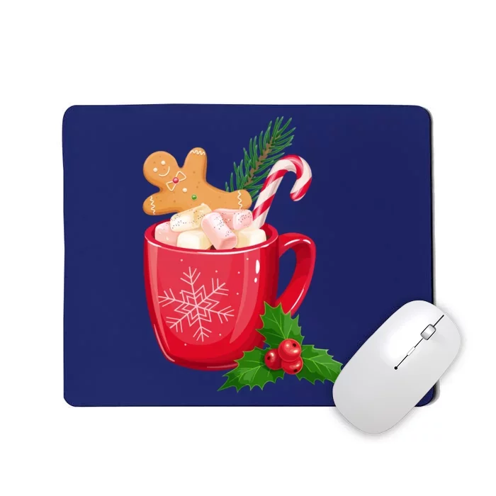 Hot Chocolate Gingerbread Christmas Mousepad