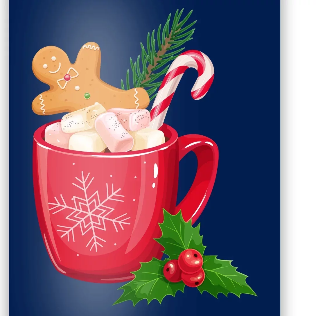 Hot Chocolate Gingerbread Christmas Poster