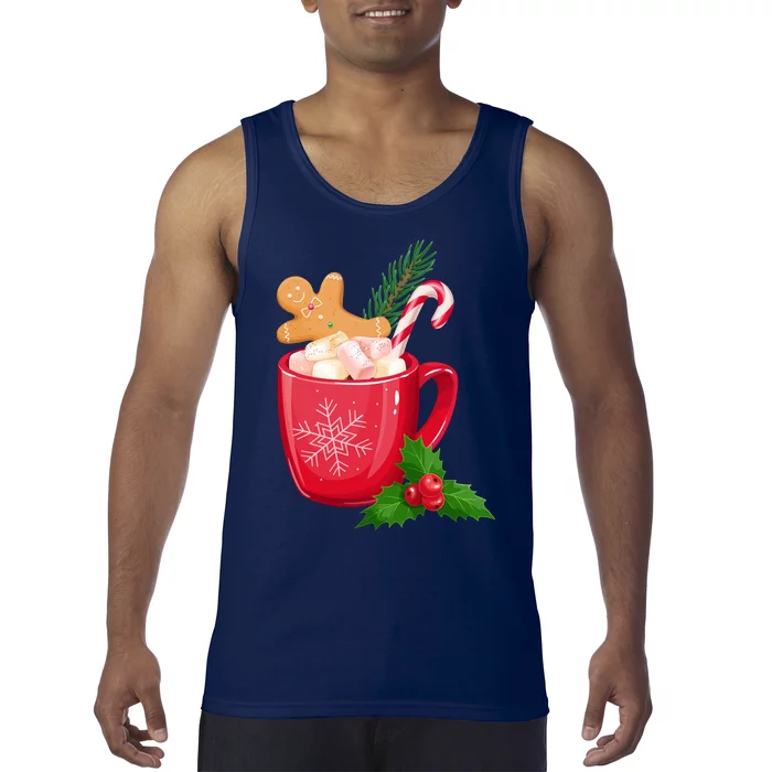 Hot Chocolate Gingerbread Christmas Tank Top