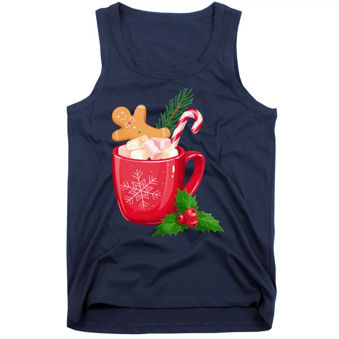 Hot Chocolate Gingerbread Christmas Tank Top