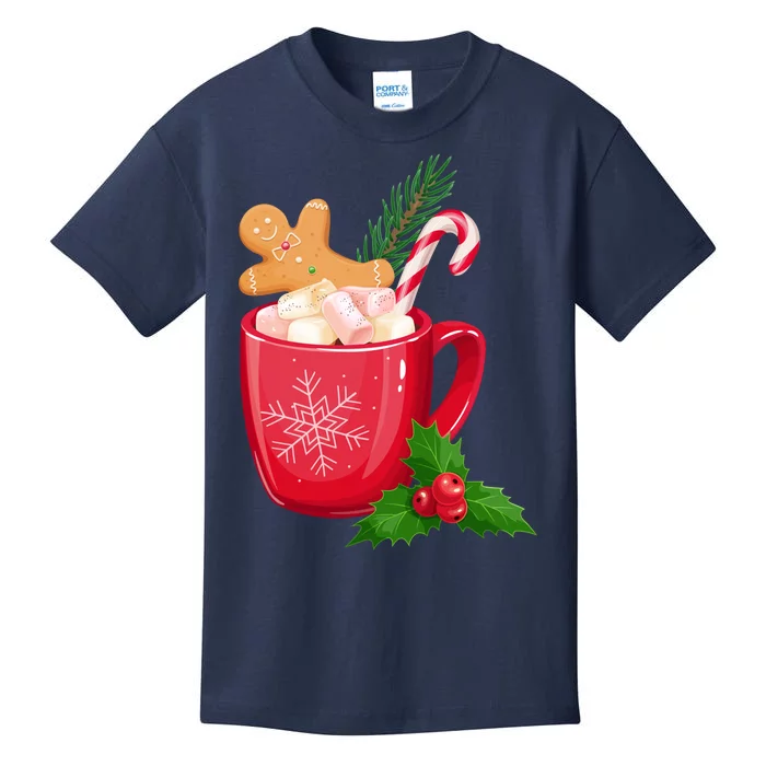 Hot Chocolate Gingerbread Christmas Kids T-Shirt