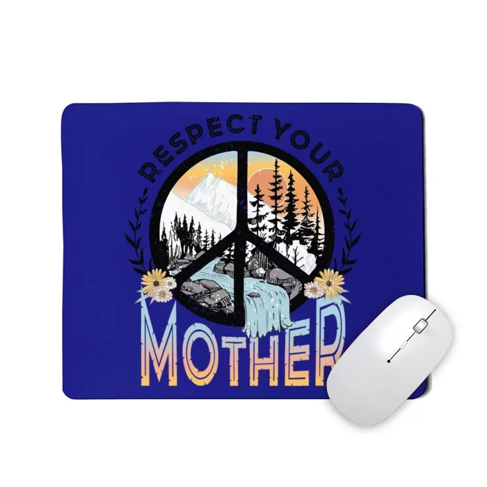 Hippie Cool Gift Flower Cool Gift Mother Earth Cool Gift Mousepad