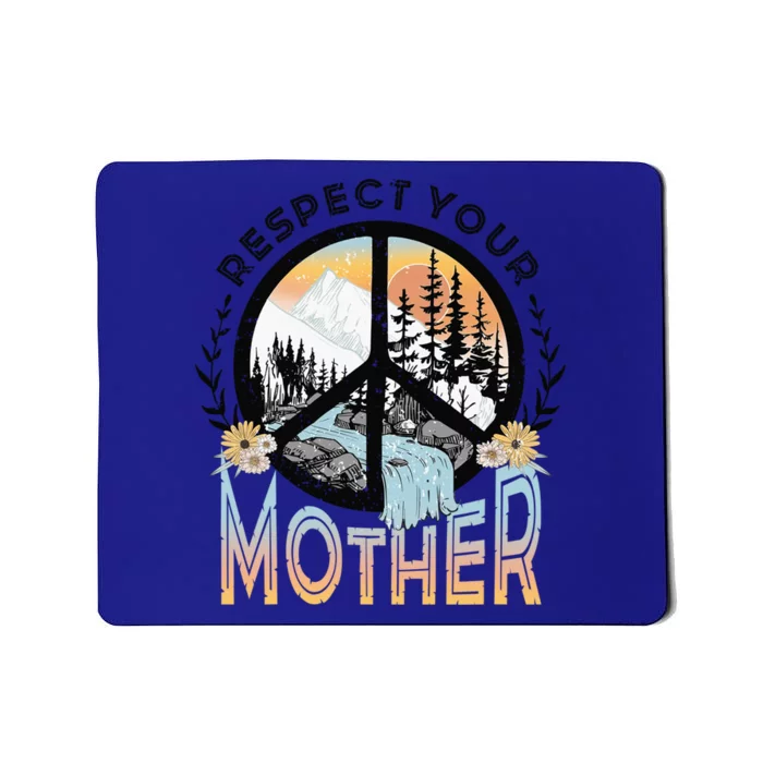 Hippie Cool Gift Flower Cool Gift Mother Earth Cool Gift Mousepad