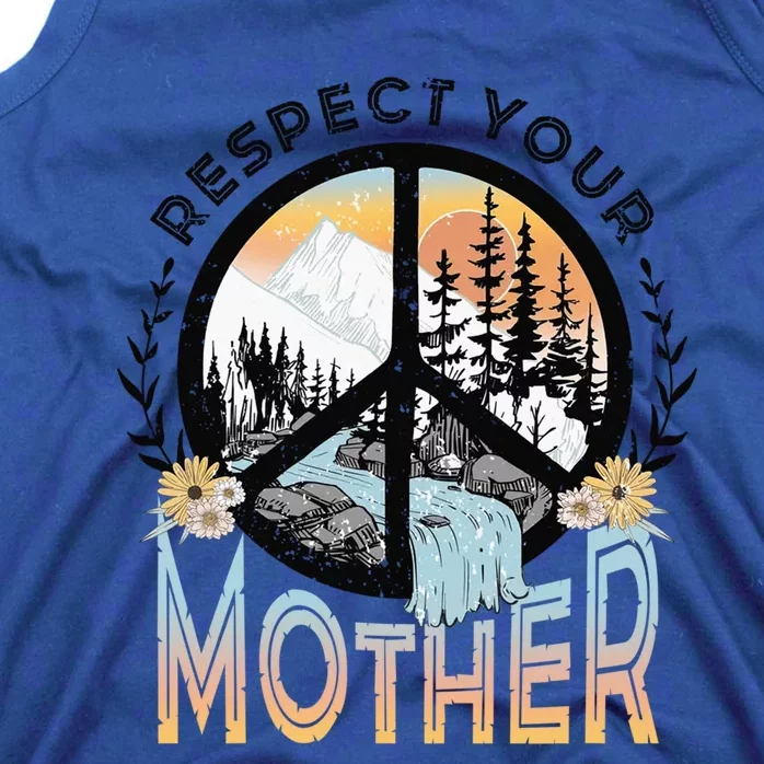 Hippie Cool Gift Flower Cool Gift Mother Earth Cool Gift Tank Top