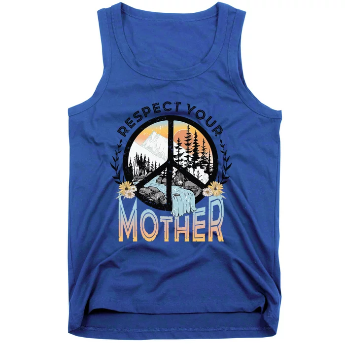 Hippie Cool Gift Flower Cool Gift Mother Earth Cool Gift Tank Top