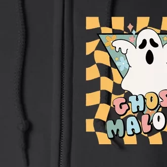 Halloween Cute Ghost Malone Parody Post Cool Hip Hop Joke Full Zip Hoodie