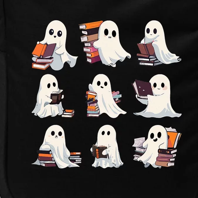 Halloween Cute Ghost Read More Books Spooky Boo Teacher Kids Impact Tech Backpack