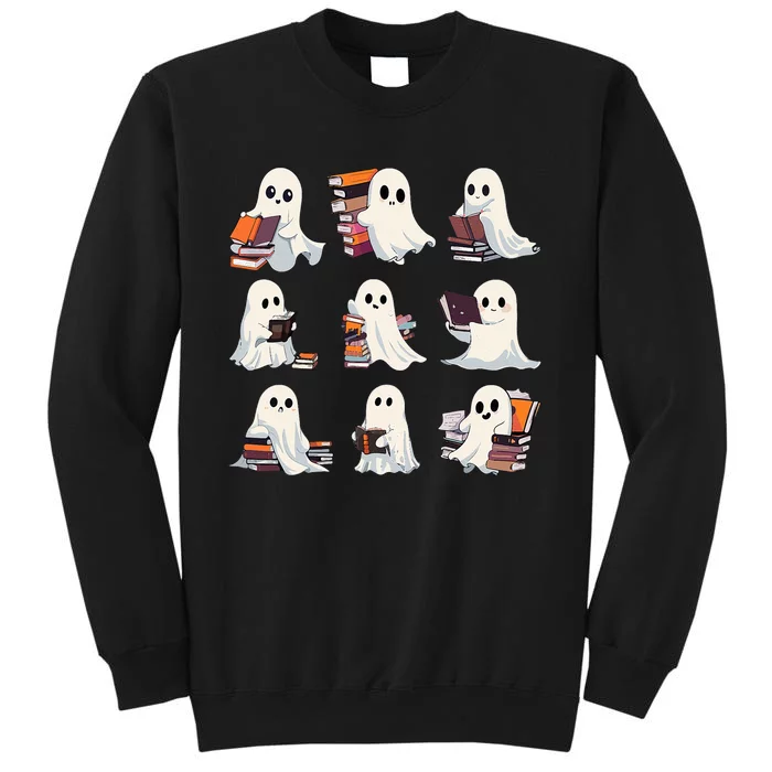 Halloween Cute Ghost Read More Books Spooky Boo Teacher Kids Tall Sweatshirt