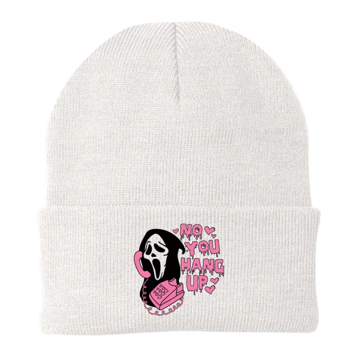 Horror Characters Ghost Face Graphic No You Hang Up Knit Cap Winter Beanie