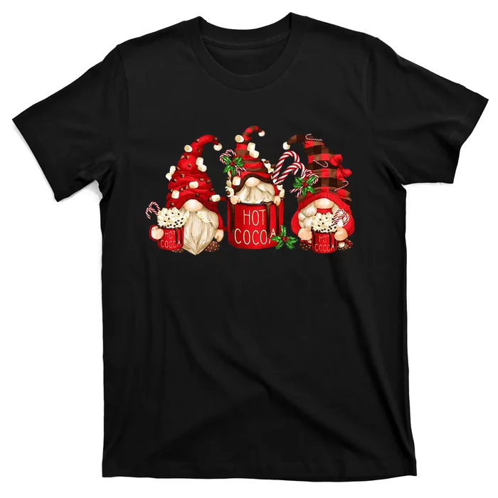 Hot Cocoa Gnomes Drink Hot Chocolate Watch Christmas Movies T-Shirt