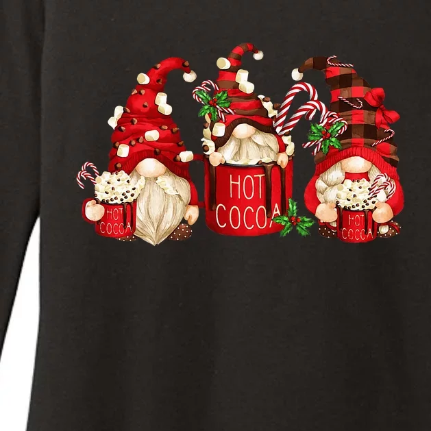 Hot Cocoa Gnomes Drink Hot Chocolate Watch Christmas Movies Womens CVC Long Sleeve Shirt