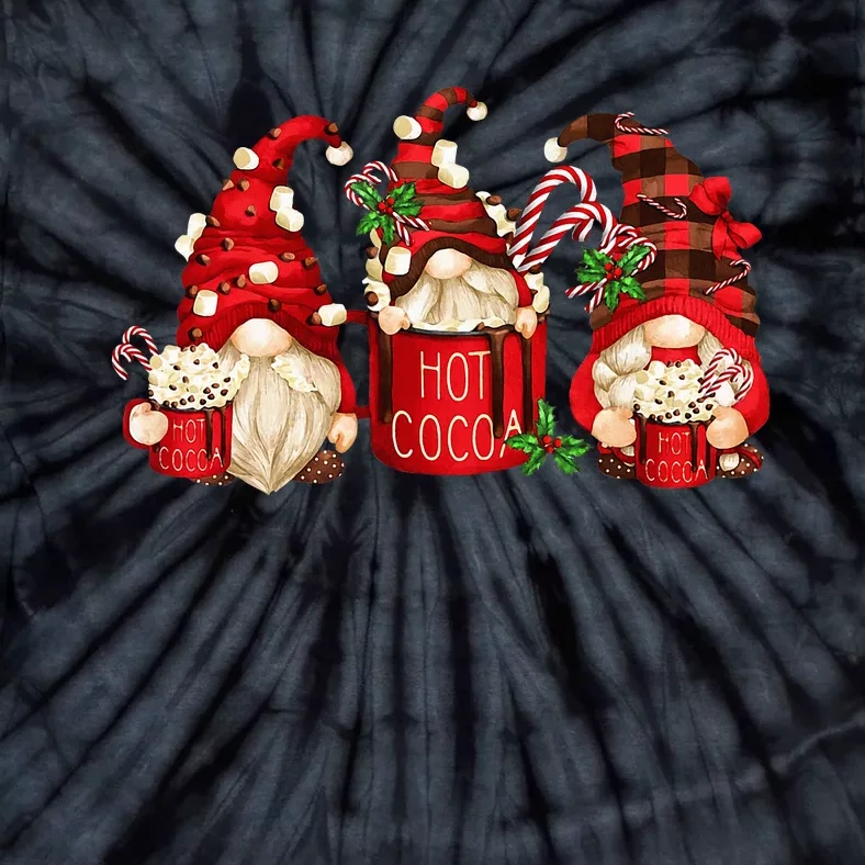 Hot Cocoa Gnomes Drink Hot Chocolate Watch Christmas Movies Tie-Dye T-Shirt