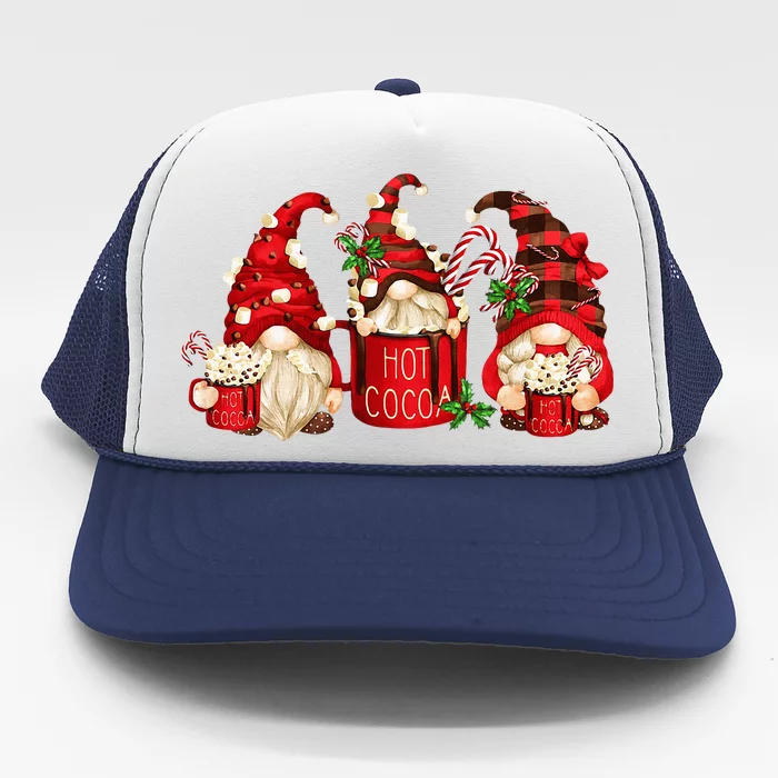 Hot Cocoa Gnomes Drink Hot Chocolate Watch Christmas Movies Trucker Hat