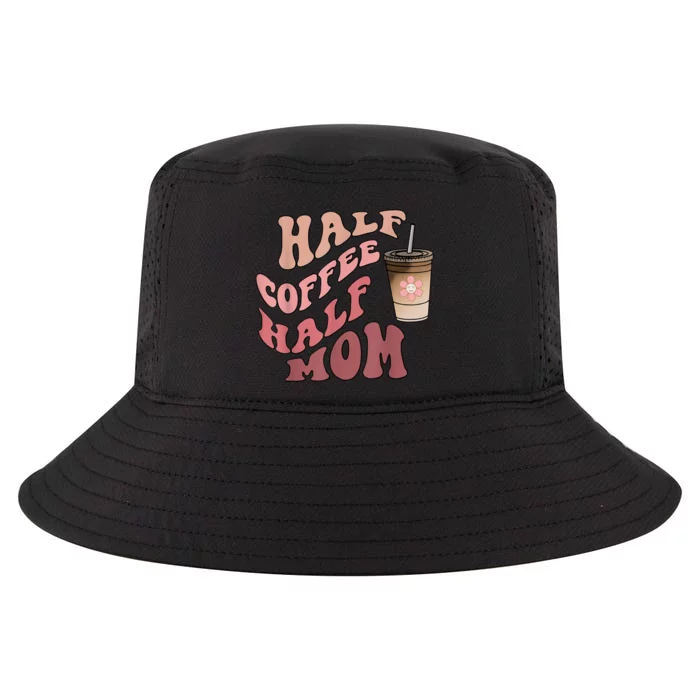 Half Coffee Half Mom Mama Needs Coffee Gifts For Mom Mama Cool Comfort Performance Bucket Hat