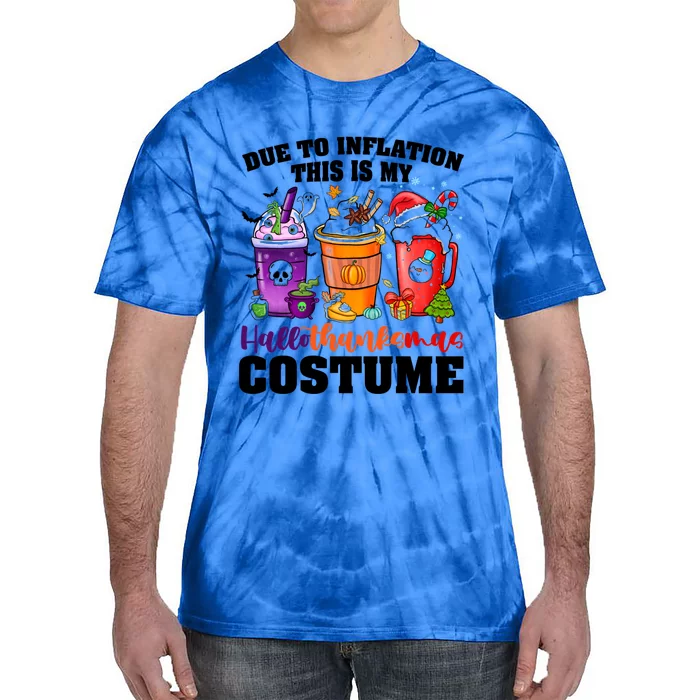 Halloween Christmas Happy Hallothanksmas Thanksgiving Funny Gift Tie-Dye T-Shirt