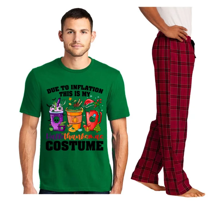 Halloween Christmas Happy Hallothanksmas Thanksgiving Funny Gift Pajama Set