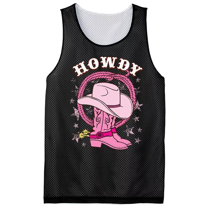 Howdy Cowboy Hat Boots Country Western Rodeo Mesh Reversible Basketball Jersey Tank