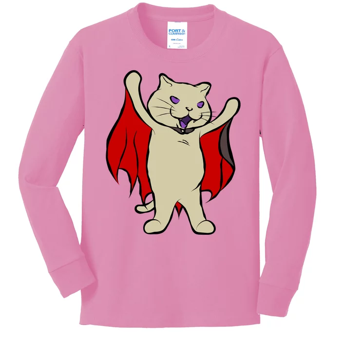 Halloween Cat Kids Long Sleeve Shirt