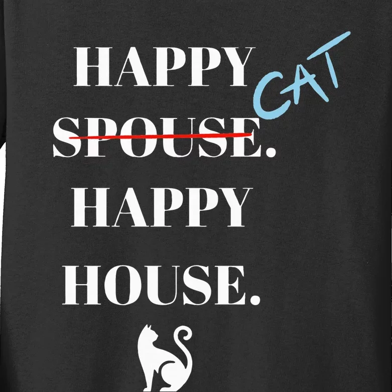 Happy Cat Happy House Kids Long Sleeve Shirt