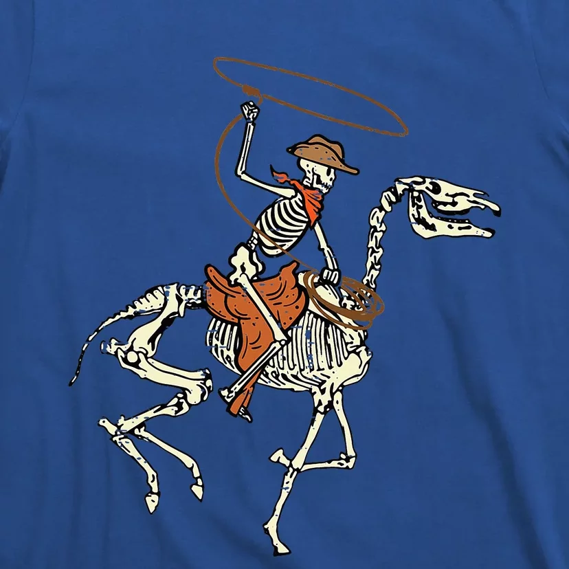 Halloween Cowboy Horse Skeleton Costume T-Shirt