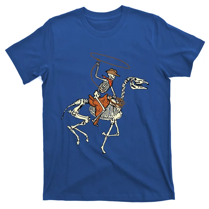 Halloween Cowboy Horse Skeleton Costume T-Shirt