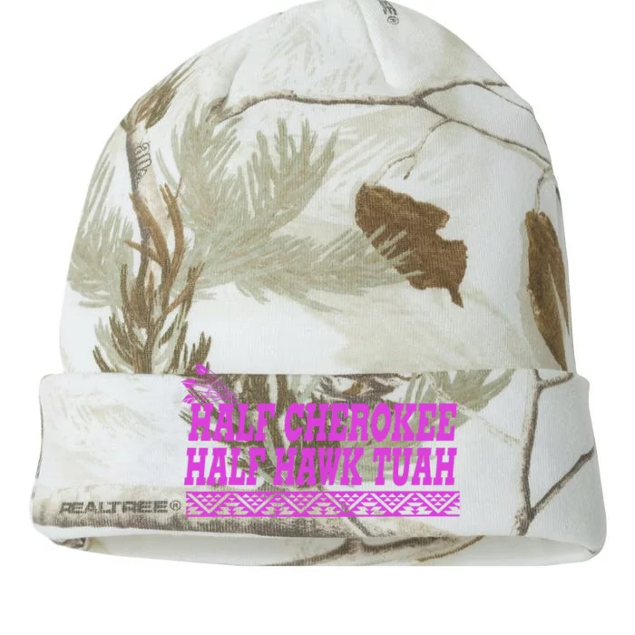 Half Cherokee Hawk Tuah Funny Hawk Tush Kati - 12in Camo Beanie