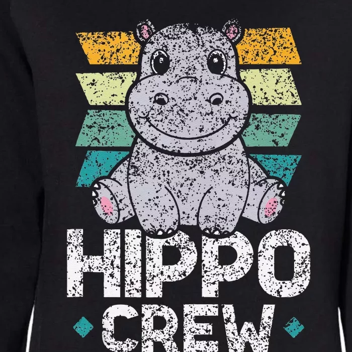 Hippo Crew Hippos Cute Saying Hippopotamus Hippo Womens California Wash Sweatshirt